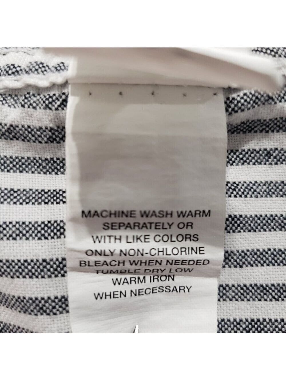 Boys The Children's Place Button Down Shirt 3T White Gray Striped - Picture 7 of 8
